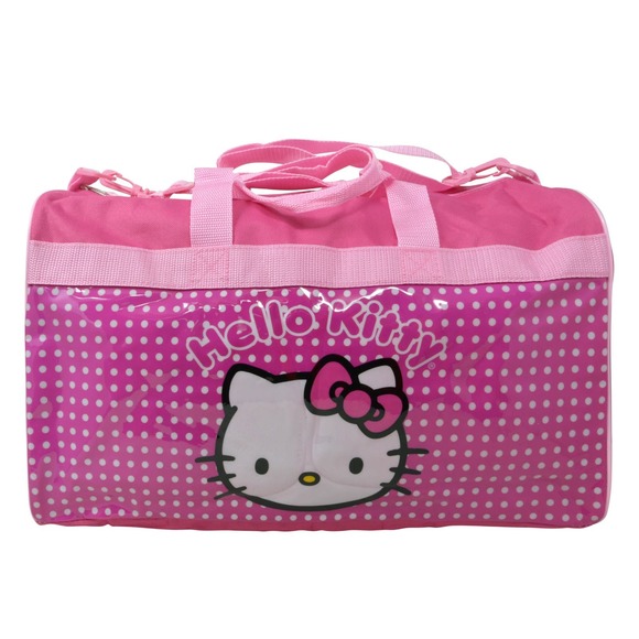 Hello Kitty Duffle Bag with PVC Printed Panel - Picture 1 of 2